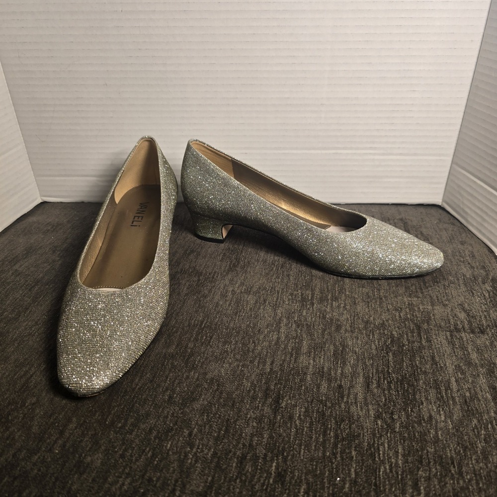 VANELi Astyr Pump Platinum Nizza Metallic Fabric Colorway Womens Size 7M